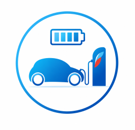 voitrure éléctique en charge - pictrogramme